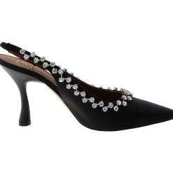 Giselle 90 Pointed Toe Stretch Slingback Heels
