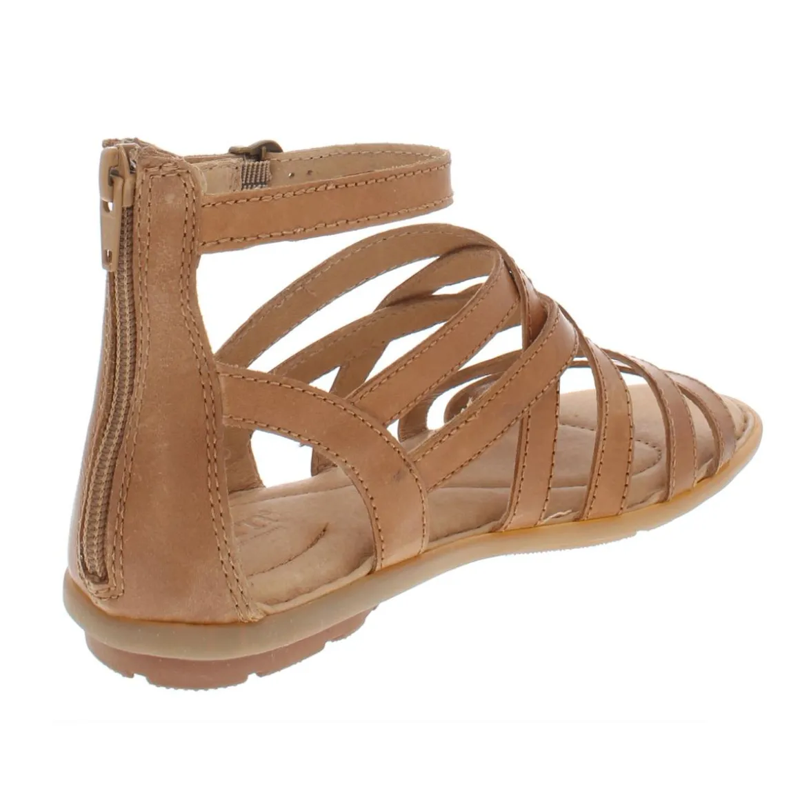 Giverny Leather Strappy Flat Sandals
