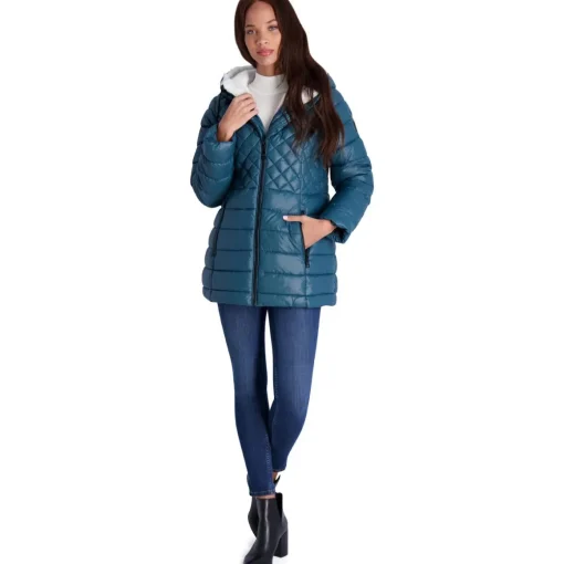 Glacier Shield Winter Puffer Coat with Faux Fur Lining