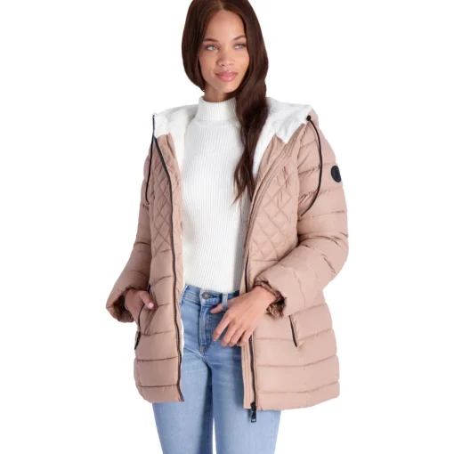 Glacier Shield Winter Puffer Coat with Faux Fur Lining