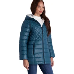 Glacier Shield Winter Puffer Coat with Faux Fur Lining