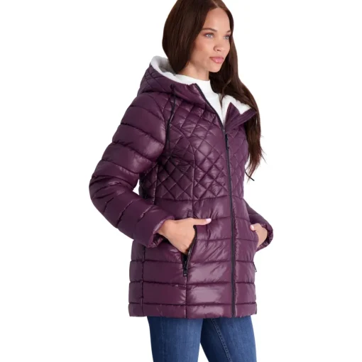 Glacier Shield Winter Puffer Coat with Faux Fur Lining