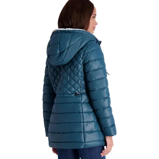 Glacier Shield Winter Puffer Coat with Faux Fur Lining