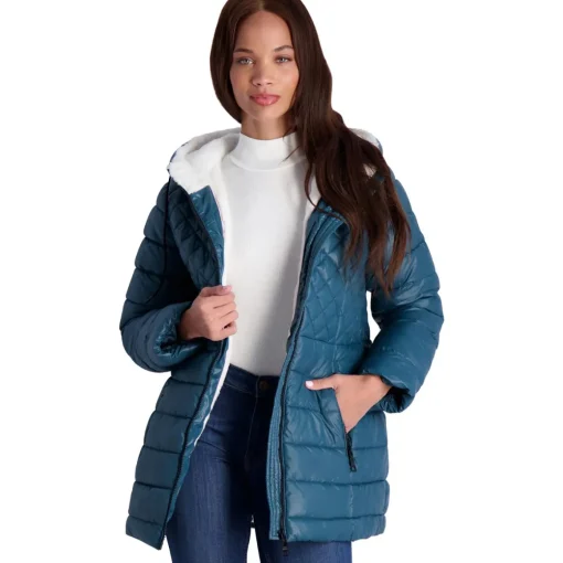 Glacier Shield Winter Puffer Coat with Faux Fur Lining