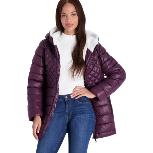 Glacier Shield Winter Puffer Coat with Faux Fur Lining