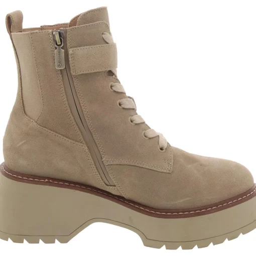 Goner Suede Round Toe Wedge Boots