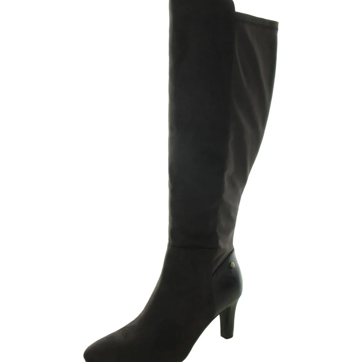 Gracie Faux Suede Wide Calf Knee-High Boots