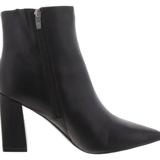 Gritana Leather Block Heel Ankle Boots