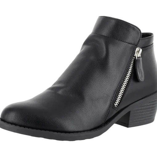 Gusto Faux Leather Ankle Booties