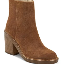 Haleena Suede Almond Toe Ankle Boots