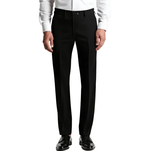 Halloway Satin Trim Wool Dress Pants