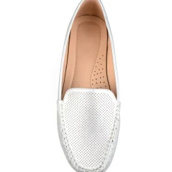 Halsey Faux Leather Slide On Flats