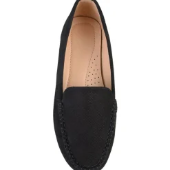 Halsey Faux Leather Slide On Flats