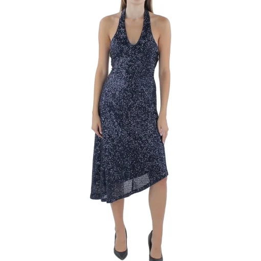 Halter Asymmetric Cocktail And Party Dress