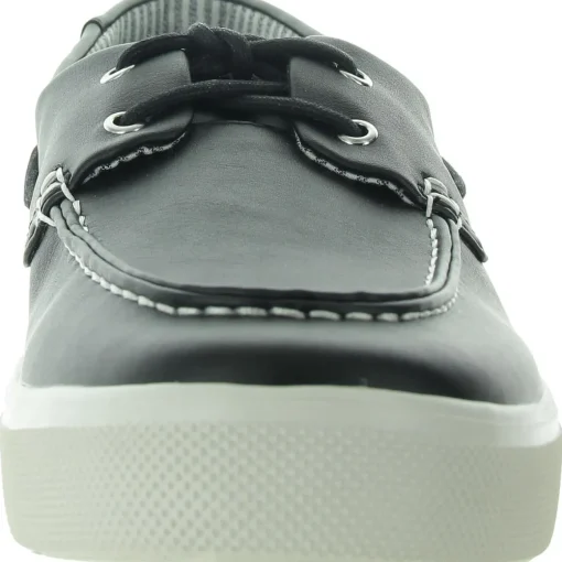 Halyard 2-Eye Lace-Up Faux Leather Boat Shoes