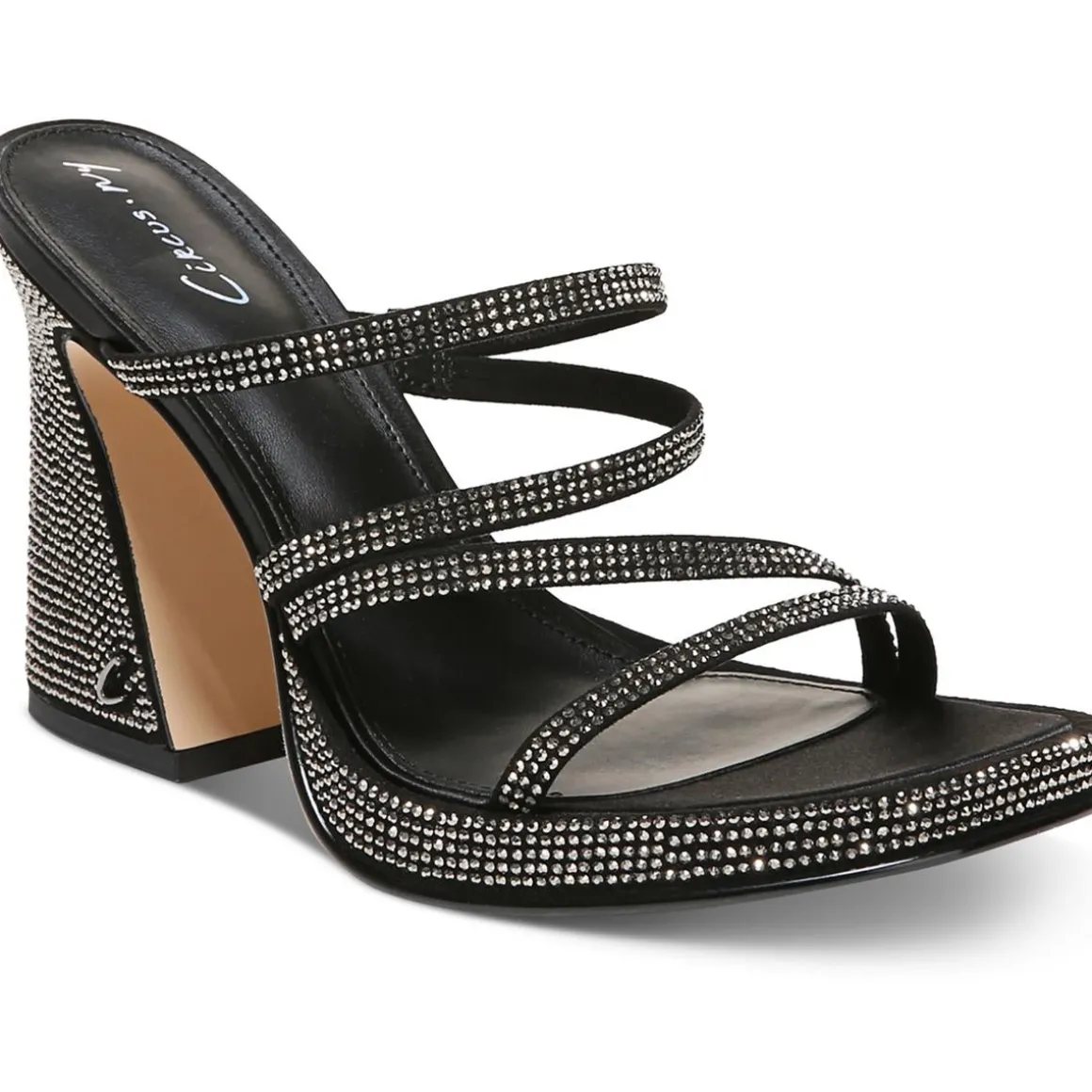 Hanson Faux Leather Embellished Strappy Sandals