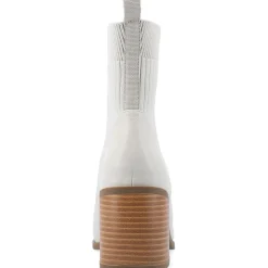 Harlowe Knit Faux Leather Ankle Boots