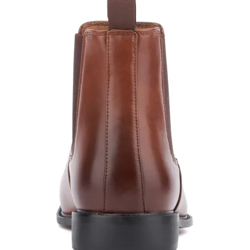 HARRISON Stretch Faux Leather Chelsea Boots