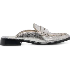 Havan Metallic Leather Loafers