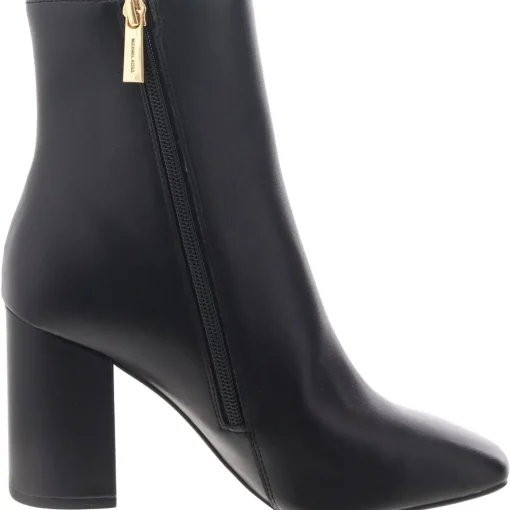 Hazel Faux Leather Block Heel Booties