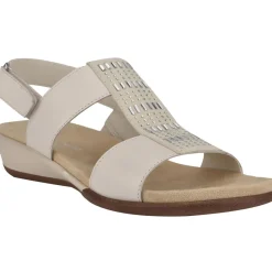 Hazel Leather Embellished Flat Sandals