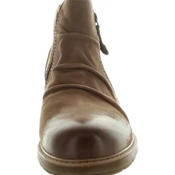 Hearth Dove Zipper Faux Leather Booties