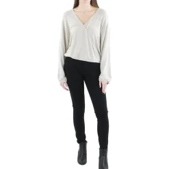 Heathered Short Wrap Top