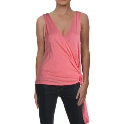 Heathered Surplice Wrap Top