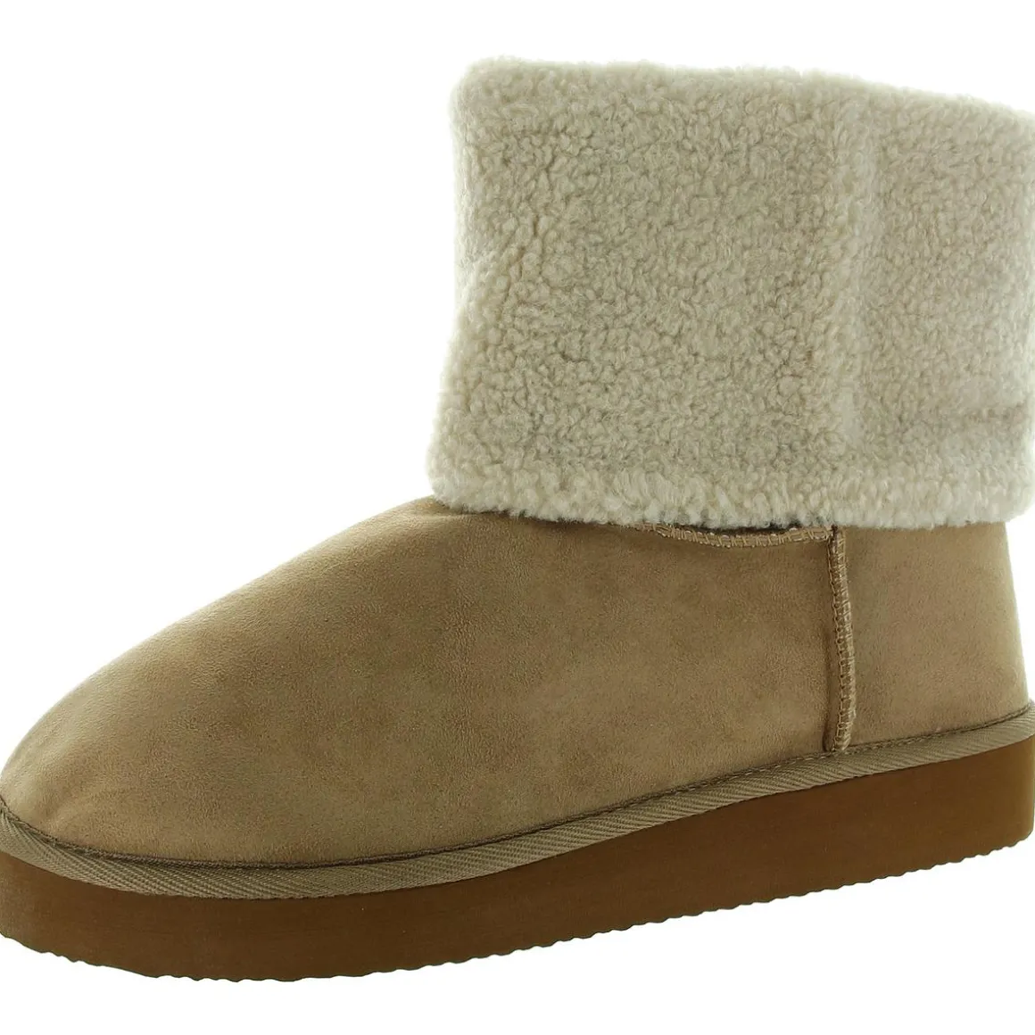 HEAVENLY Faux Fur Lined Textured Mid-Calf Boots