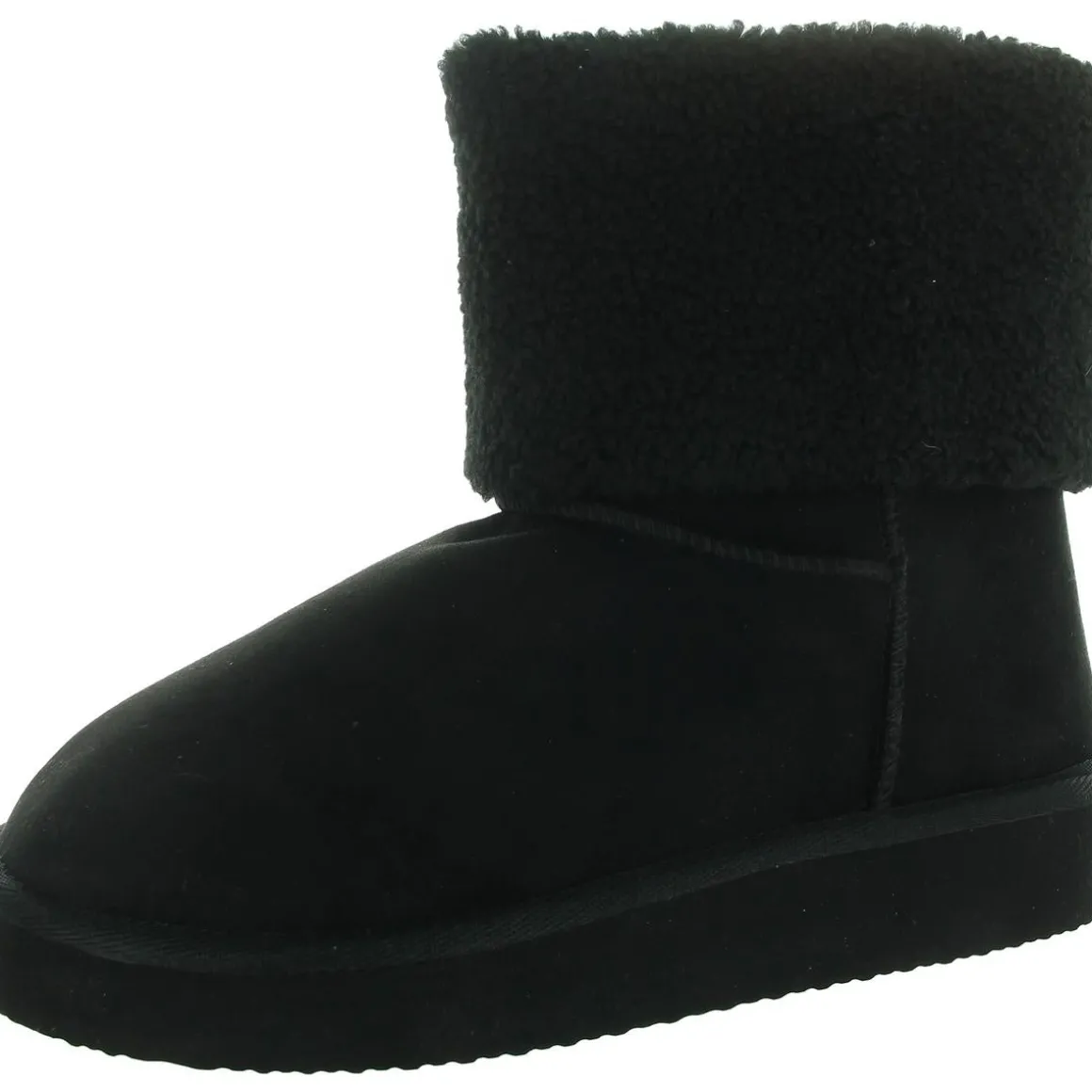 HEAVENLY Faux Fur Lined Textured Mid-Calf Boots