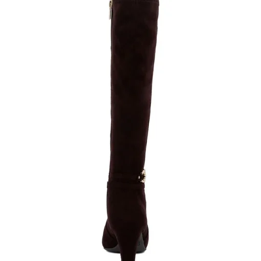 Helio Zipper Faux Suede Knee-High Boots