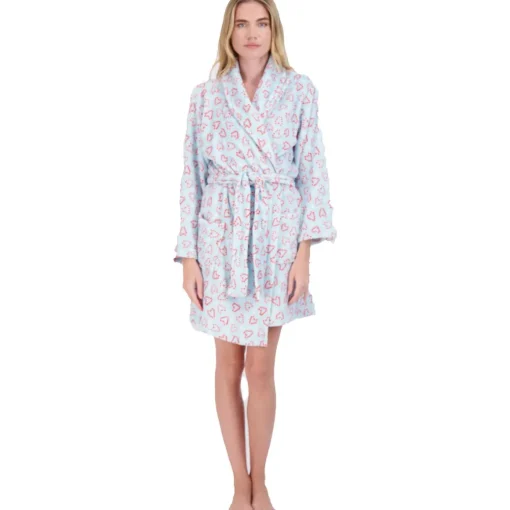 Holiday Print Belted Robe