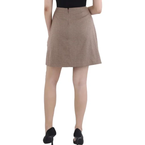 Houndstooth Mini A-Line Skirt