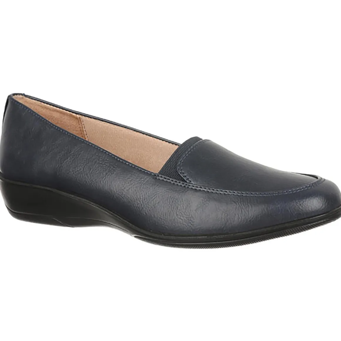 Ida Stretch Faux Leather Loafer Heels