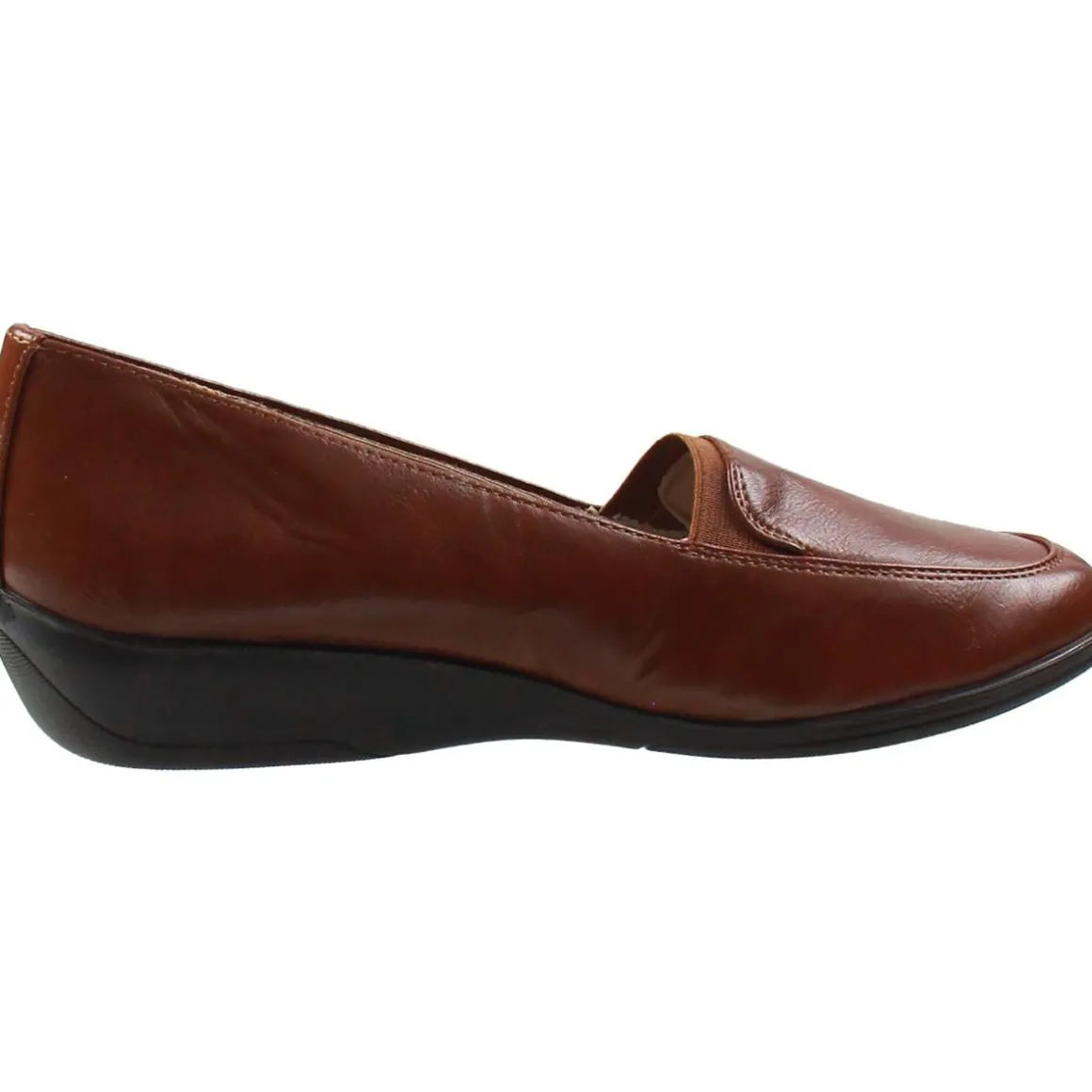 Ida Stretch Faux Leather Loafer Heels