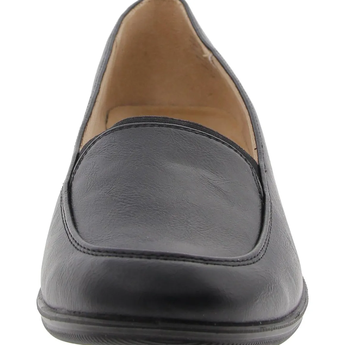 Ida Stretch Faux Leather Loafer Heels