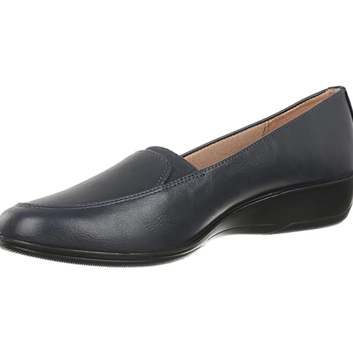 Ida Stretch Faux Leather Loafer Heels