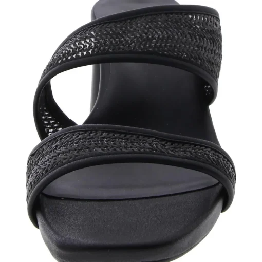 Inez 2 Faux Leather Slip On Heels