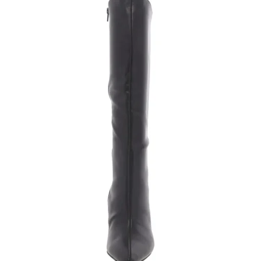 IslahWC Faux Leather Block Heel Knee-High Boots