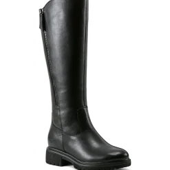 Ivette Zipper Leather Knee-High Boots