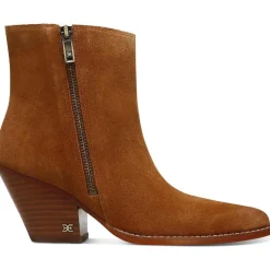 Jane Block Heel Pointed Toe Ankle Boots