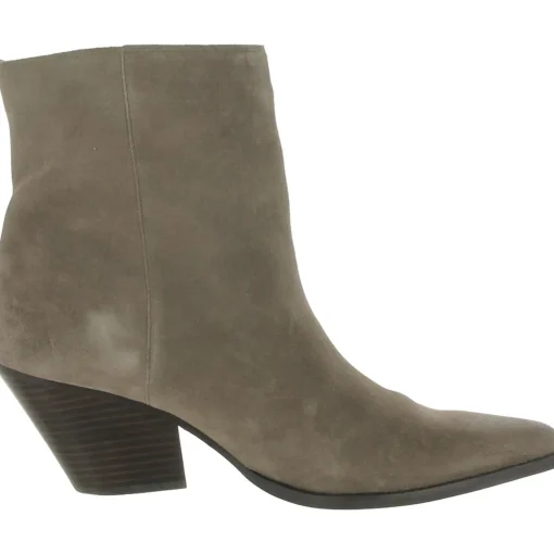 Jane Block Heel Pointed Toe Ankle Boots