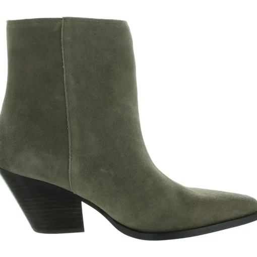 Jane Block Heel Pointed Toe Ankle Boots