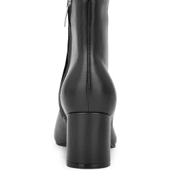 Jarli Zipper Block Heel Ankle Boots