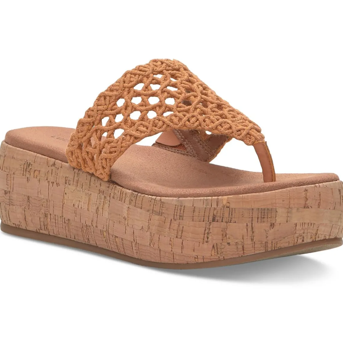 Jaslene Macrame Slip On Flatform Sandals