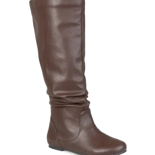 Jayne Faux Leather Wide Calf Knee-High Boots