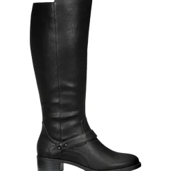 Jewel Plus Faux Leather Wide Calf Knee-High Boots