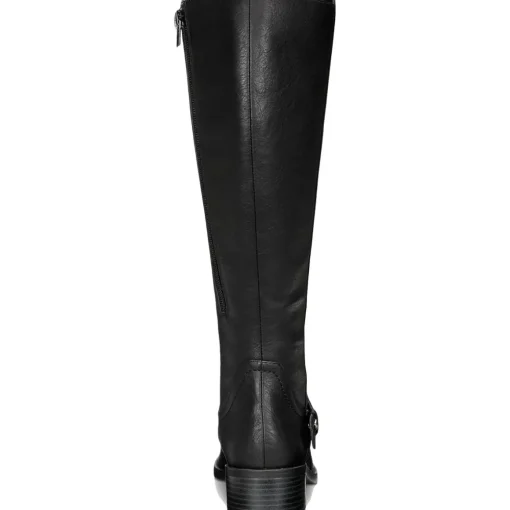 Jewel Plus Faux Leather Wide Calf Knee-High Boots