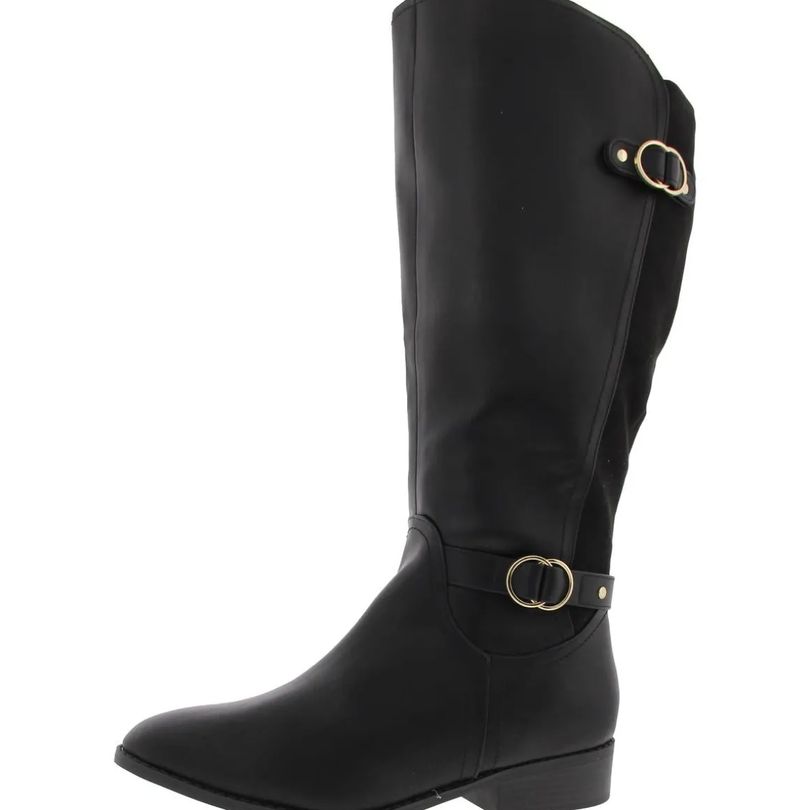 JnyLeandraa Buckle Leather Knee-High Boots