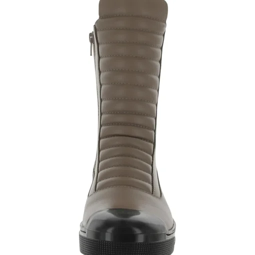 Journey Leather Ribbed Ankle Boots